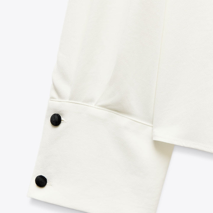 Moudda ZARA - Chemise Crêpe - Nœuds Contrastés & Bouton - Tunisie 4