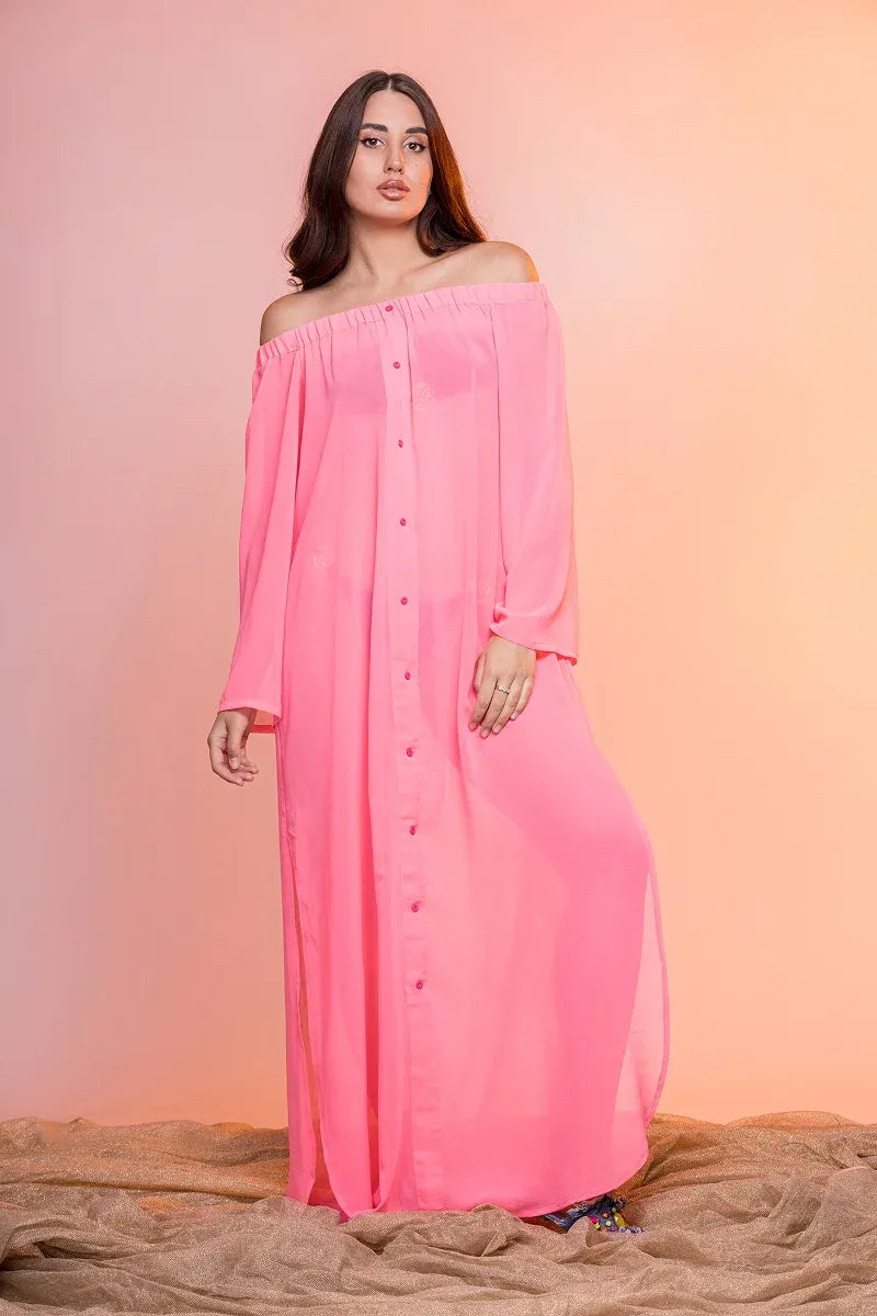 Moudda Tresors De Mimi - Robe de plage Tiaré Rose - Tunisie 1