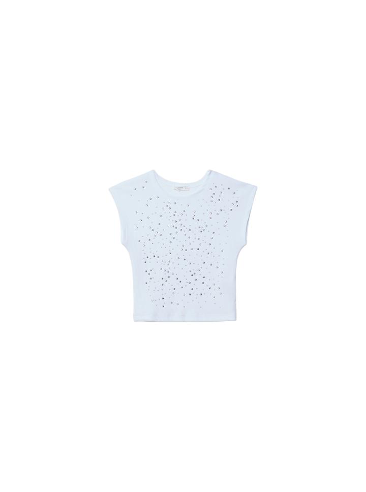 Moudda STRADIVARIUS - T-Shirt Mini Manches avec Clous - Tunisie 2
