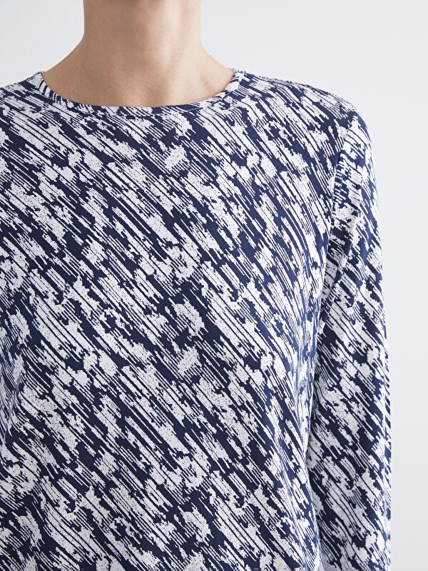 Moudda LC Waikiki - T-shirt fin à manches longues en jersey imprimé cv pour Femmes - Tunisie 3