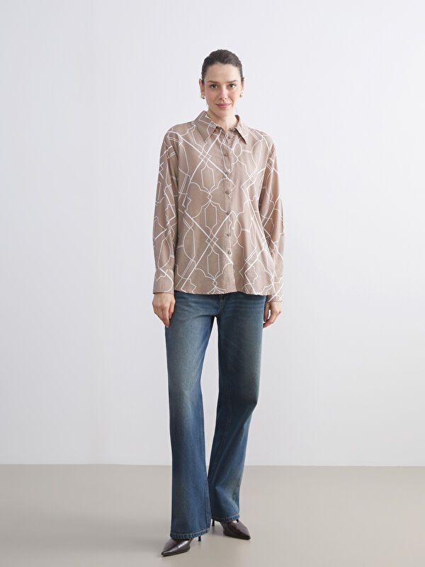 Moudda LC Waikiki - Chemise imprimée tissée cv à manches longues pour Femmes - Tunisie 2