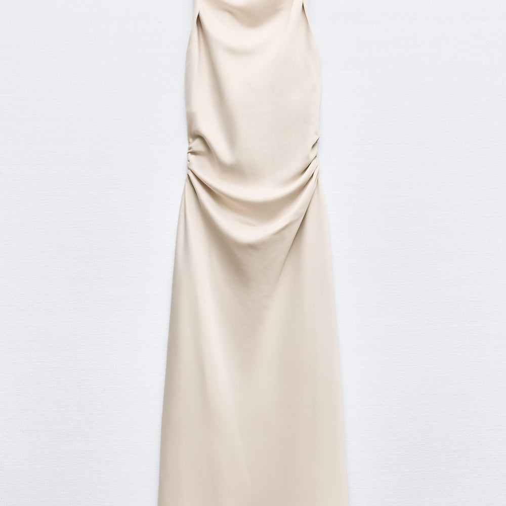 Moudda ZARA - Robe mi-longue satinée décolleté torsadé - Tunisie 2