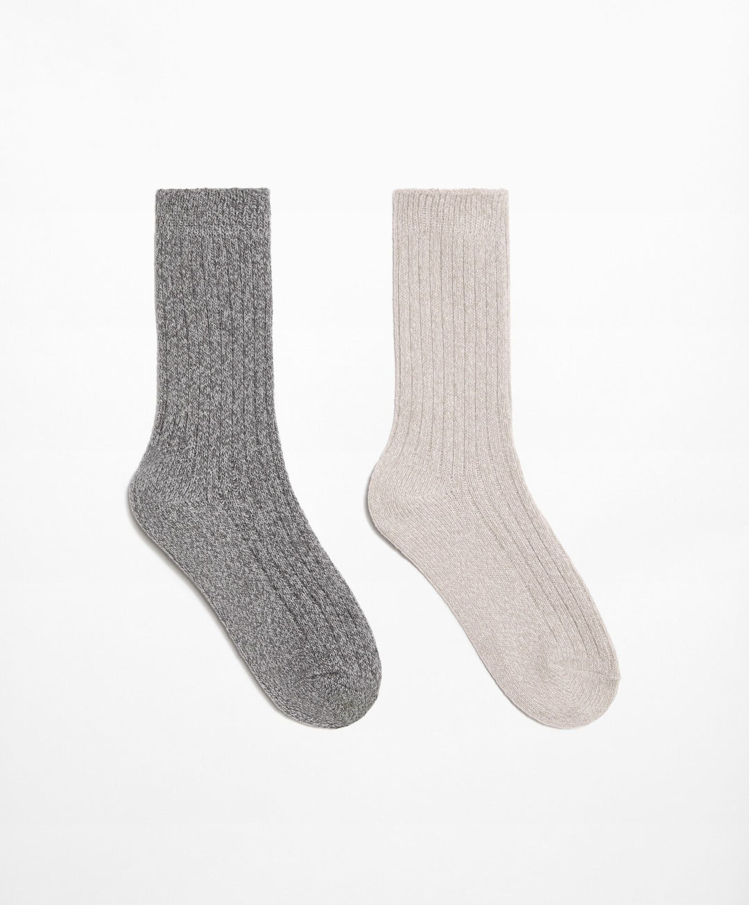 Moudda Oysho - Pack 2 Chaussettes Super Douces - Côtes Écru - Tunisie 1