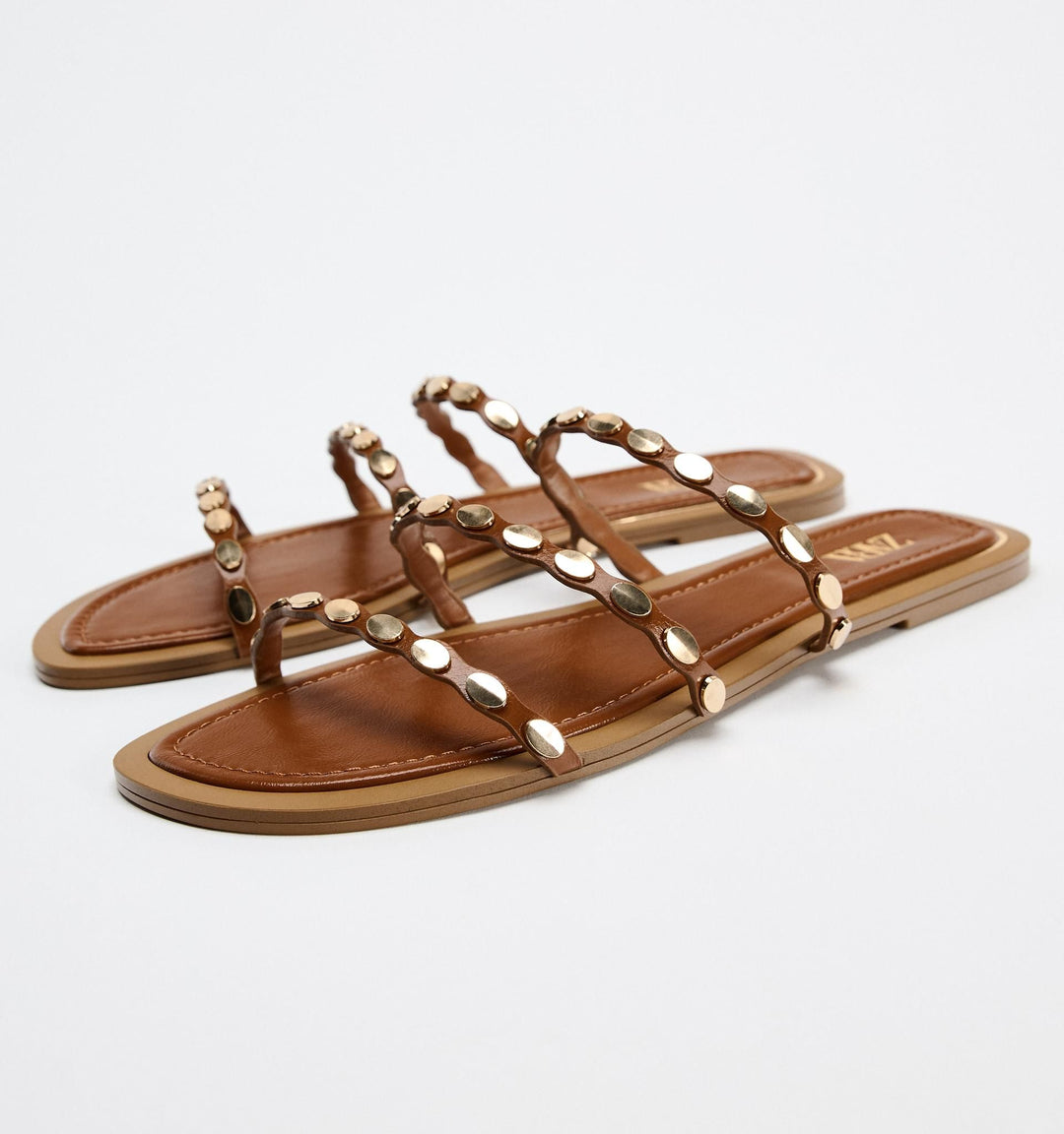 Moudda ZARA - Sandales plates triple bande rivets - Tunisie 5