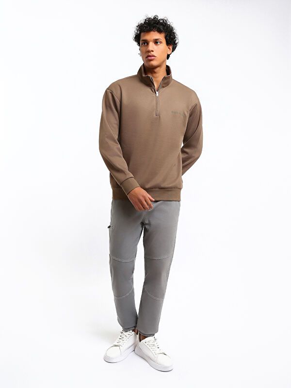 Moudda LC Waikiki - Sweatshirt en jersey couleur Marron clair pour hommes - Tunisie 2