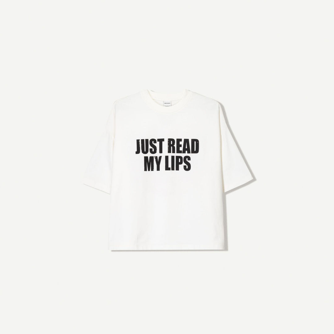 Moudda BERSHKA - T-Shirt Oversize - Imprimé Lèvres & Marais - Tunisie 1