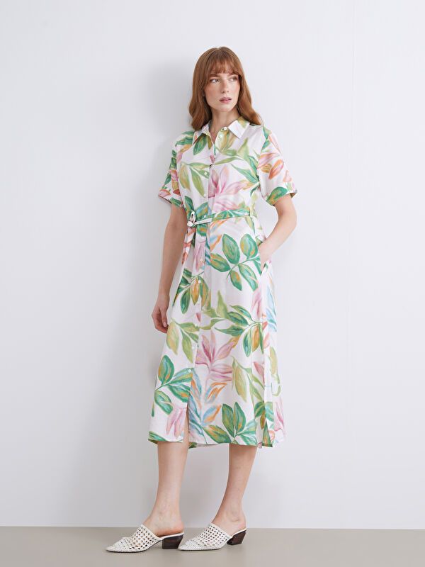 Moudda LC Waikiki - Robe manches courtes en tissu pour Femme - Tunisie 1