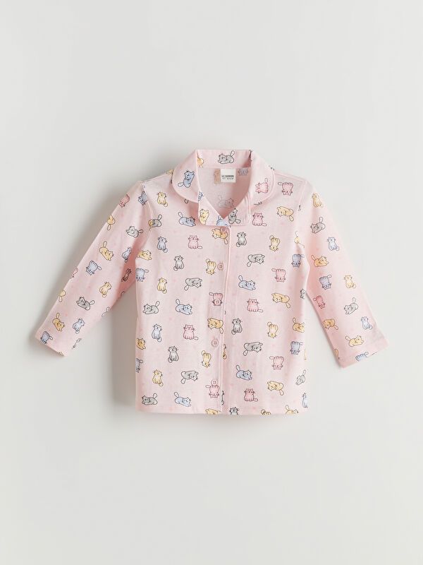 Moudda LC Waikiki - Pyjama en jersey manches longues moyen Fille Imprimé rose - Tunisie 2