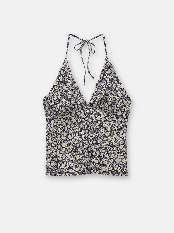 Moudda PULL & BEAR - Body Top Fleur Halter Nœud - Tunisie 1