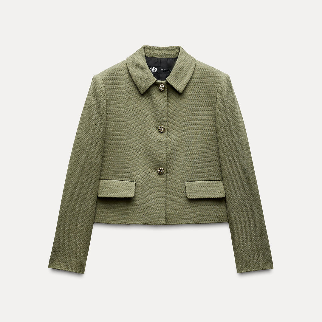 Moudda ZARA - Blazer en Piqué Col Chemise - Tunisie 1