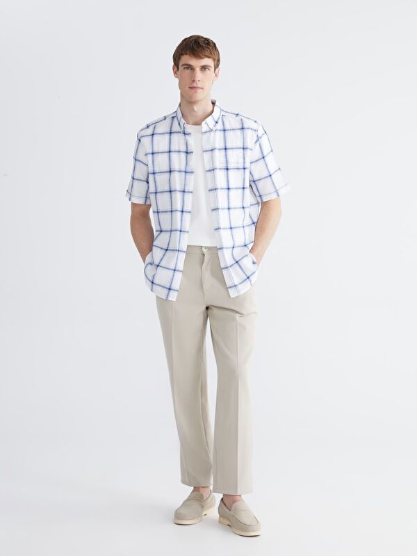 Moudda LC Waikiki - Chemise à carreaux manches courtes en tissu pour Homme - Tunisie 2