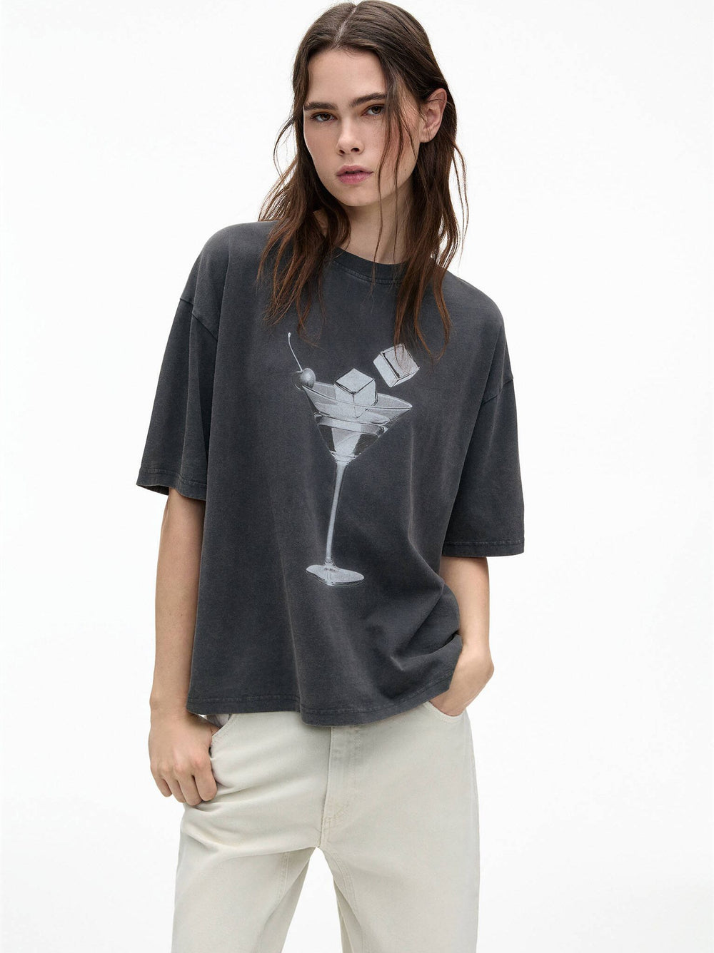 Moudda PULL & BEAR - T-Shirt Graphique - Coupe - Tunisie 2
