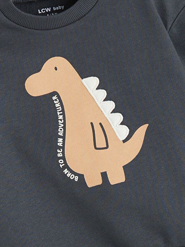 Moudda LC Waikiki - Ensemble manches courtes en jersey couleur Gris foncé pour garçons - Tunisie 3