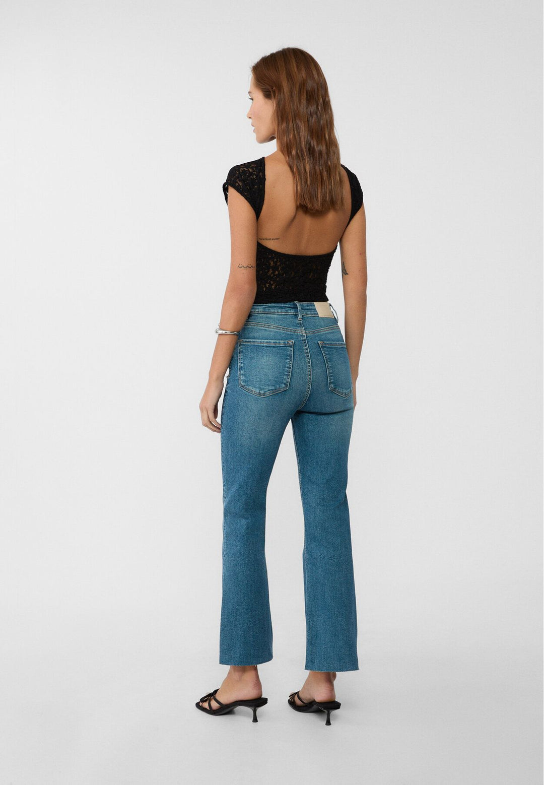 Moudda STRADIVARIUS - Jean Crop Flare Denim 50% Bio - Tunisie 5
