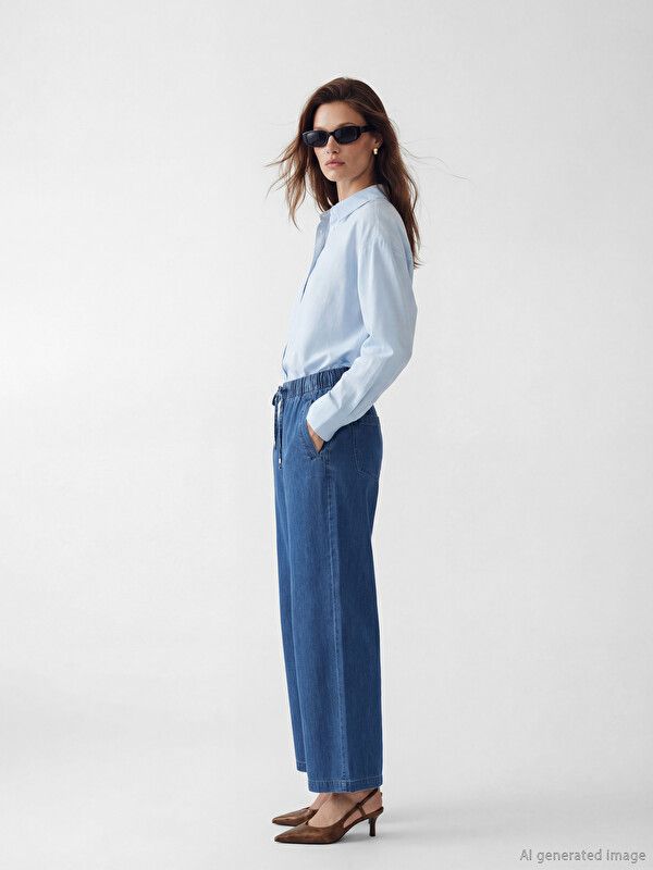 Moudda LC Waikiki - Pantalon en jean pour Femme couleur Rodeo Bleu indigo moyen - Tunisie 1