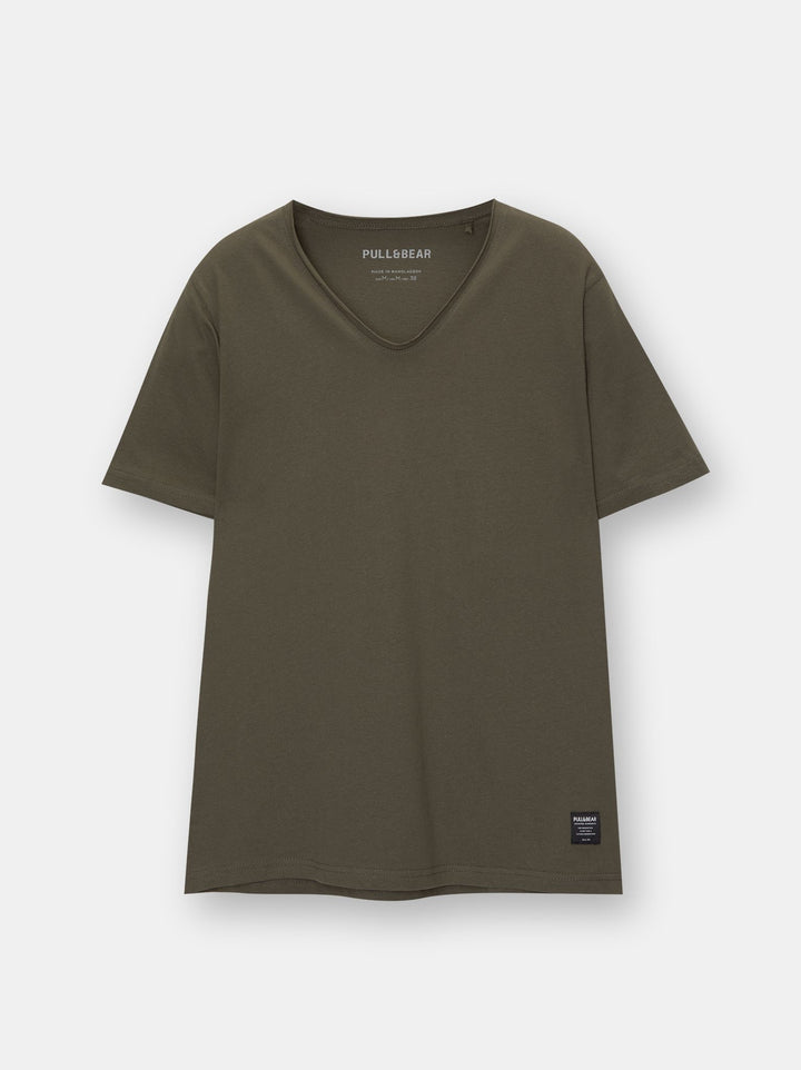 Moudda PULL & BEAR - T-Shirt Demi-Manches Col V - Tunisie 3