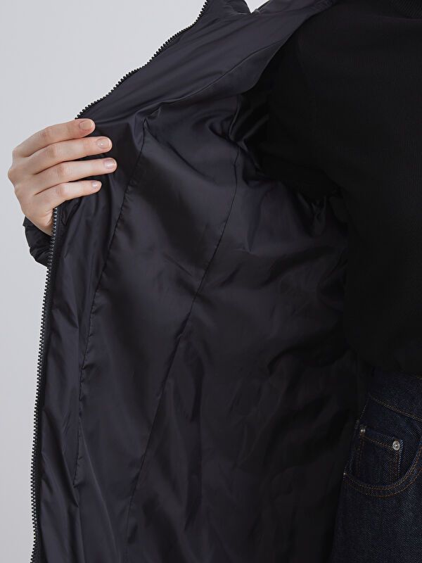 Moudda LC Waikiki - Manteau matelassé en nylon Femme Noir - Tunisie 4