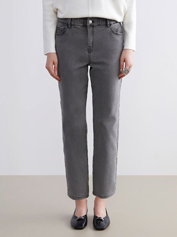 Moudda LC Waikiki - Pantalon tissé denim Femme Délage gris clair - Tunisie 2