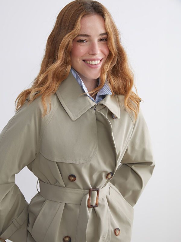 Moudda LC Waikiki - Trench Femme Kaki clair - Tunisie 1