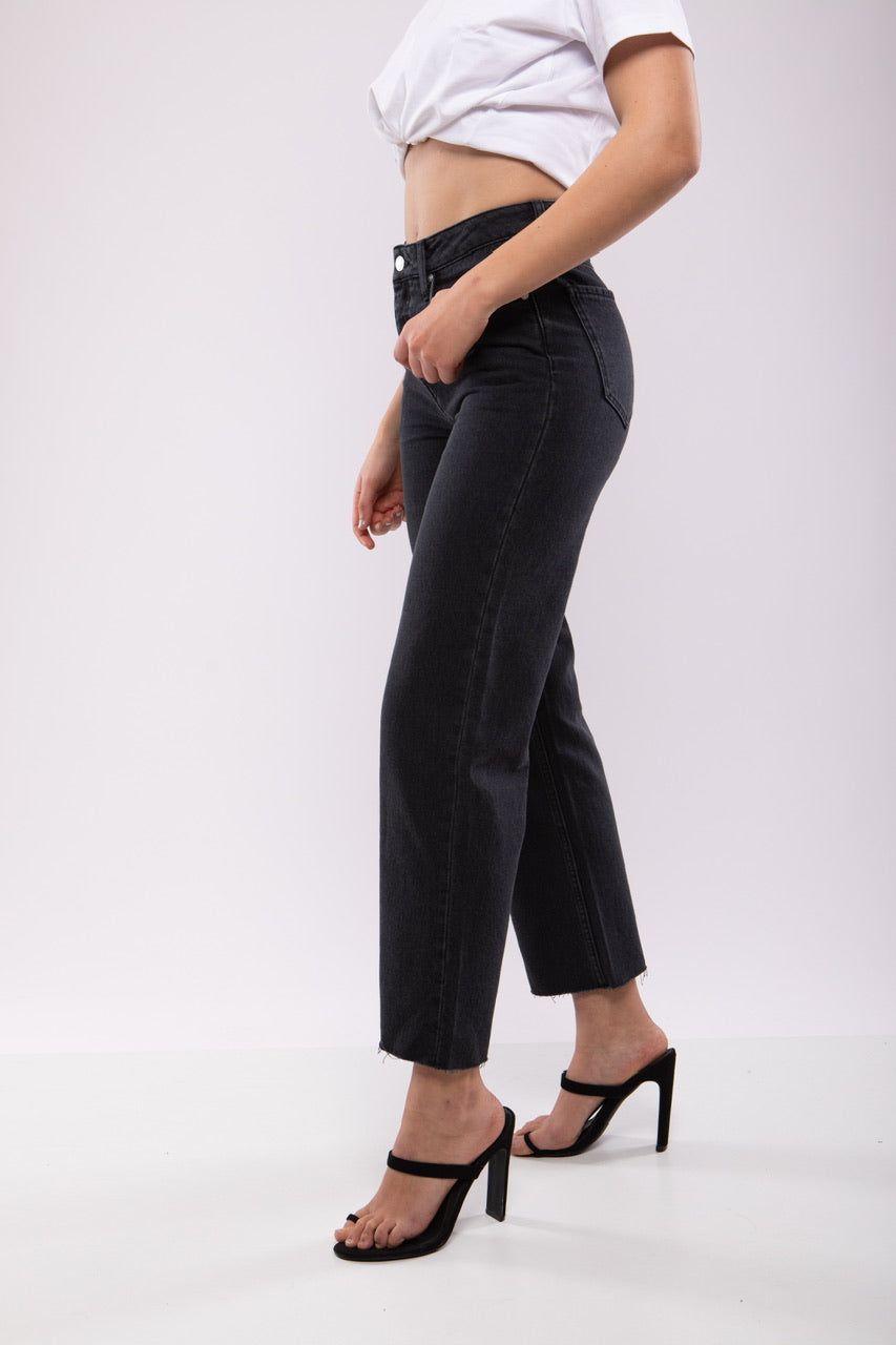 Moudda Billiorich - Jean Droit Taille Haute Noir – Billiorich - 3