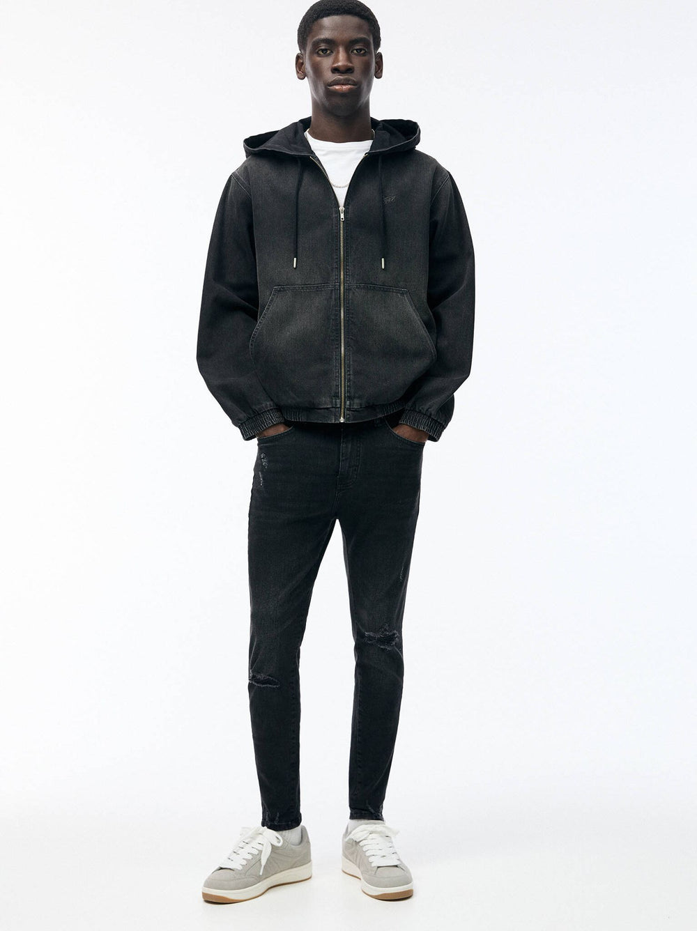 Moudda PULL & BEAR - Pantalon Denim Carrot - Effet Déchiré - Tunisie 2