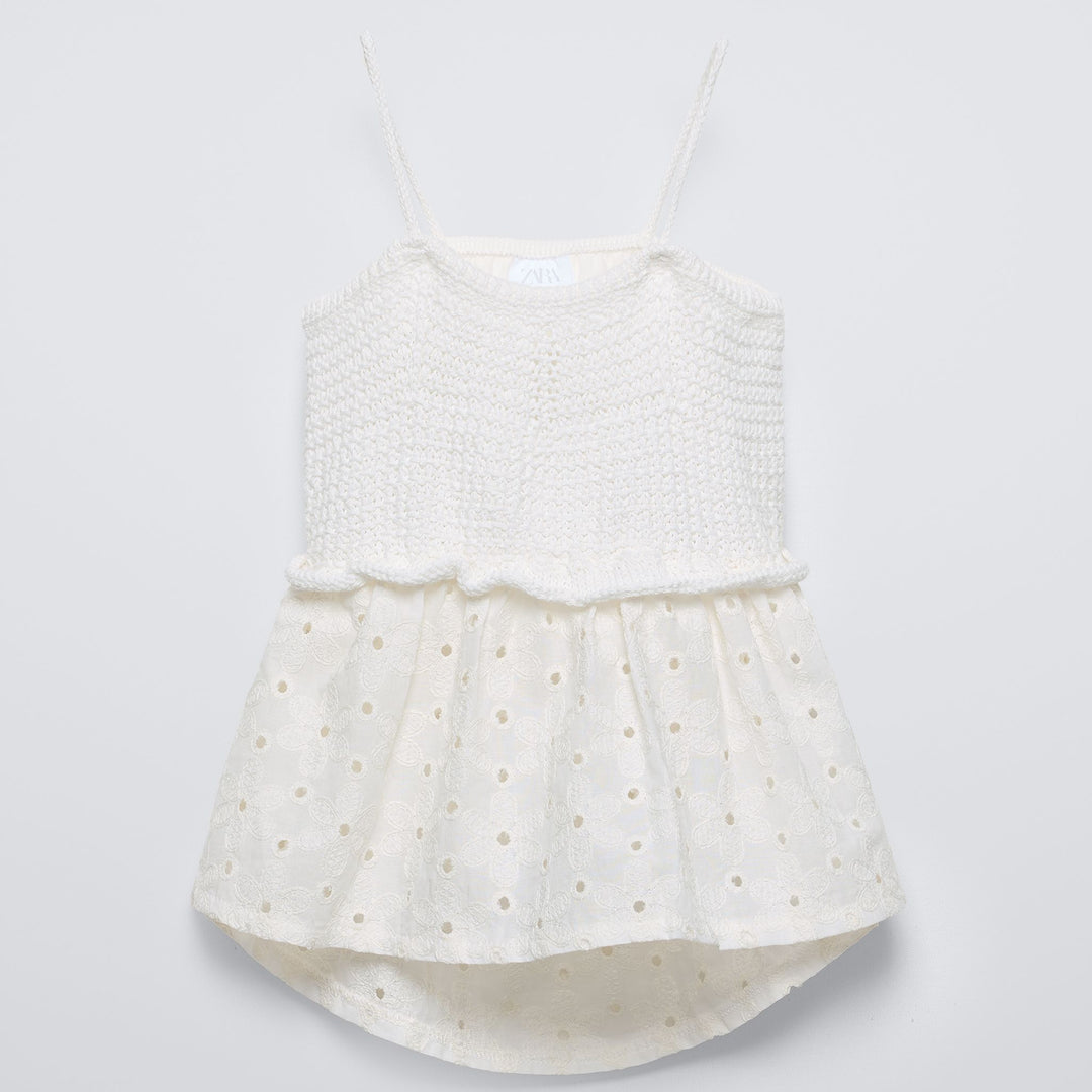 Moudda ZARA - T-shirt combiné crochet et broderie - Tunisie 2