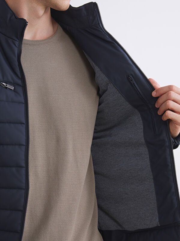 Moudda LC Waikiki - Manteau PU lourd Homme Marine - Tunisie 3