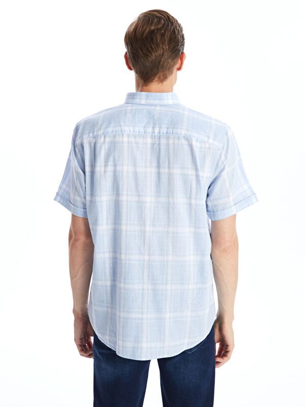 Moudda LC Waikiki - Chemise à carreaux manches courtes en tissu tissé pour Homme - Tunisie 4