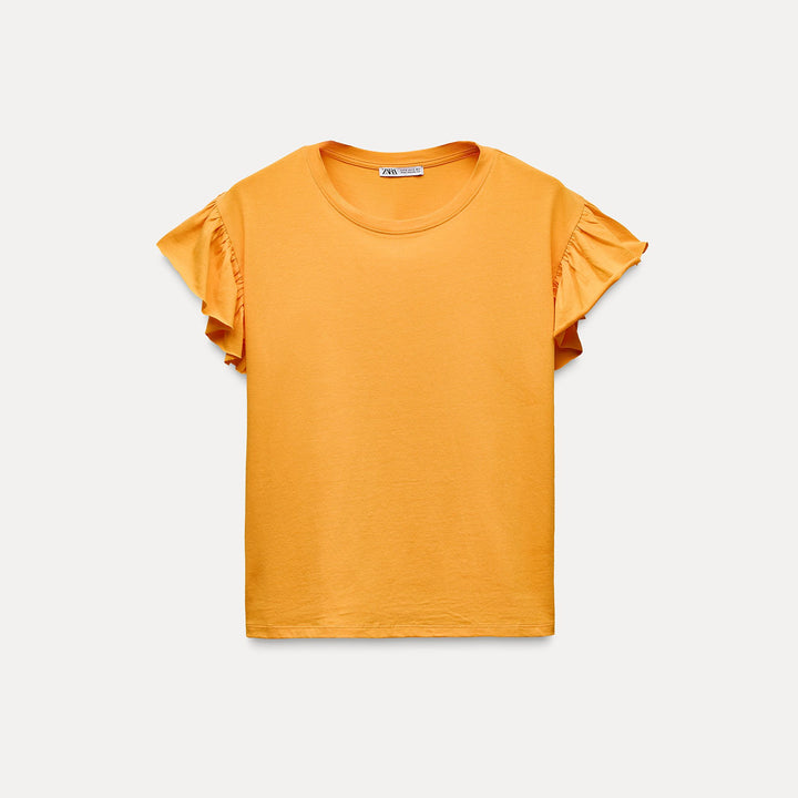 Moudda ZARA - T-shirt volants en coton standard - Tunisie 1