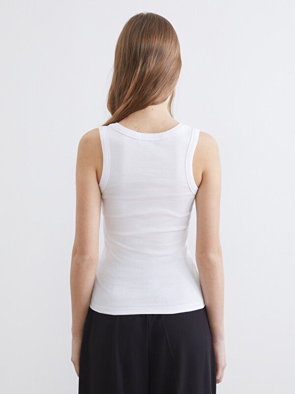 Moudda LC Waikiki - Sans manches en jersey pour Femme couleur Blanc - Tunisie 4