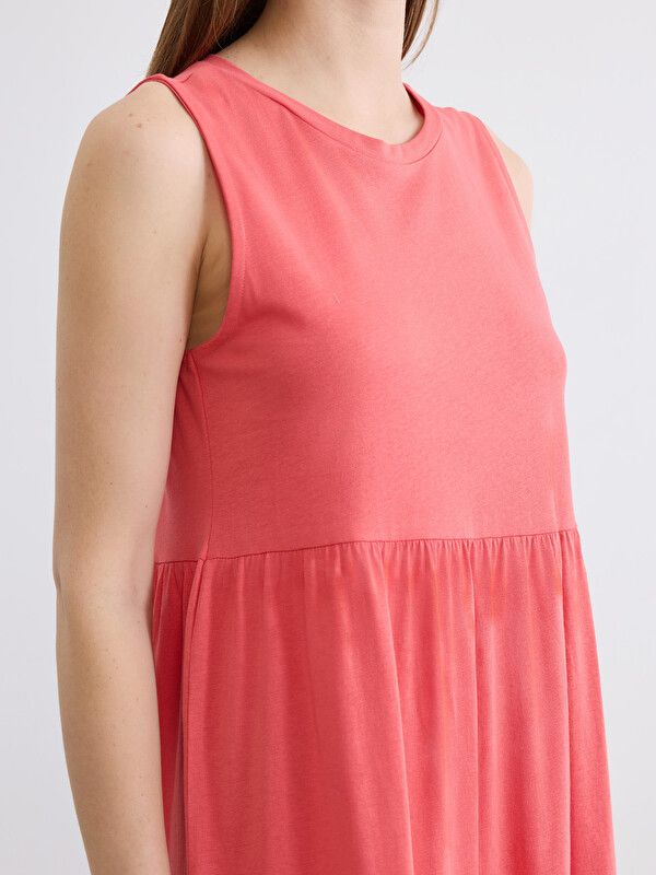 Moudda LC Waikiki - Robe maternité en jersey manches courtes pour Femme couleur Corail - Tunisie 3