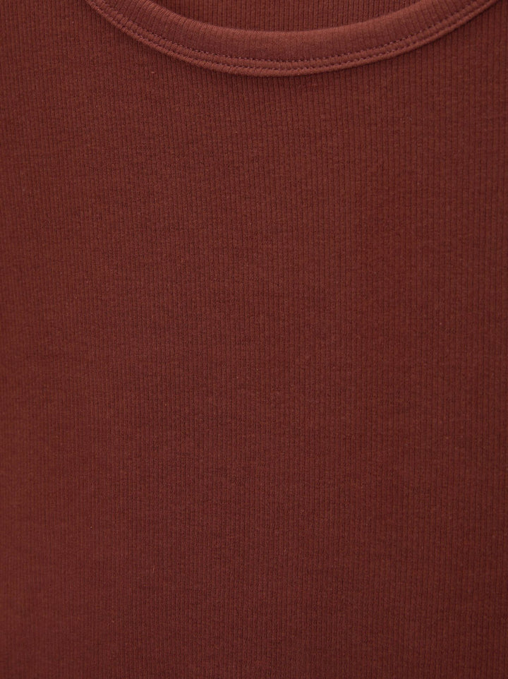 Moudda PULL & BEAR - T-Shirt - Côtes & Col Rond (Bordeaux) - Tunisie 4