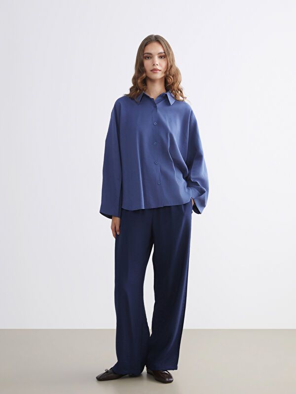 Moudda LC Waikiki - Pantalon tissé fin Femme Marine - Tunisie 1