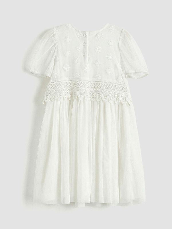Moudda LC Waikiki - Robe manches courtes en jersey pour Fille couleur Écru - Tunisie 2