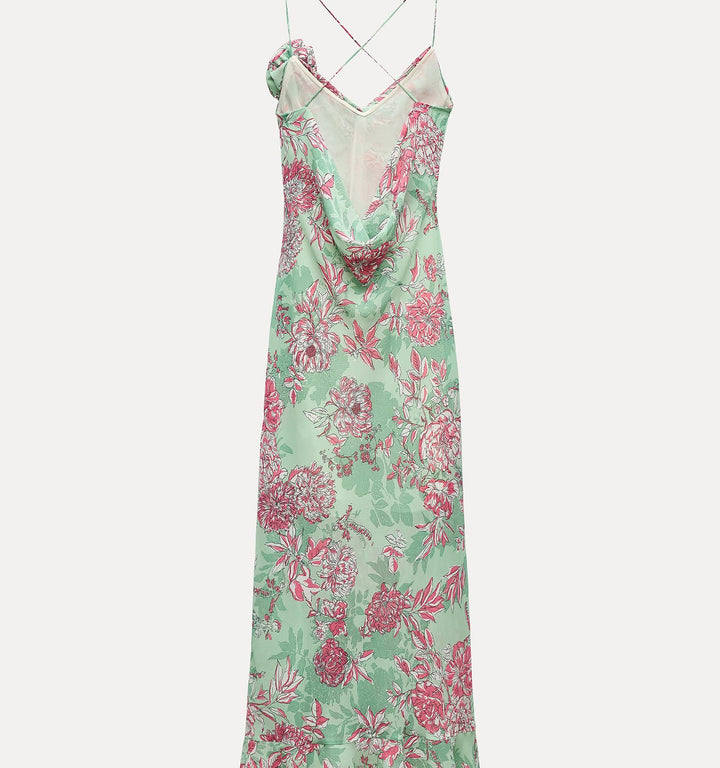 Moudda ZARA - Robe lingerie mi-longue imprimée - Tunisie 4