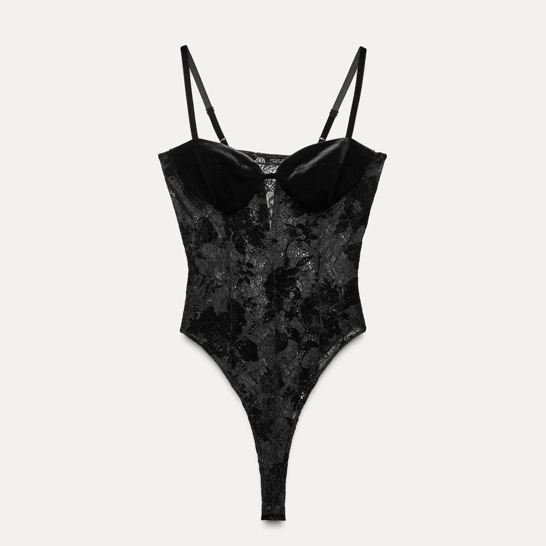 Moudda ZARA - Body dentelle combiné fines bretelles - Tunisie 1