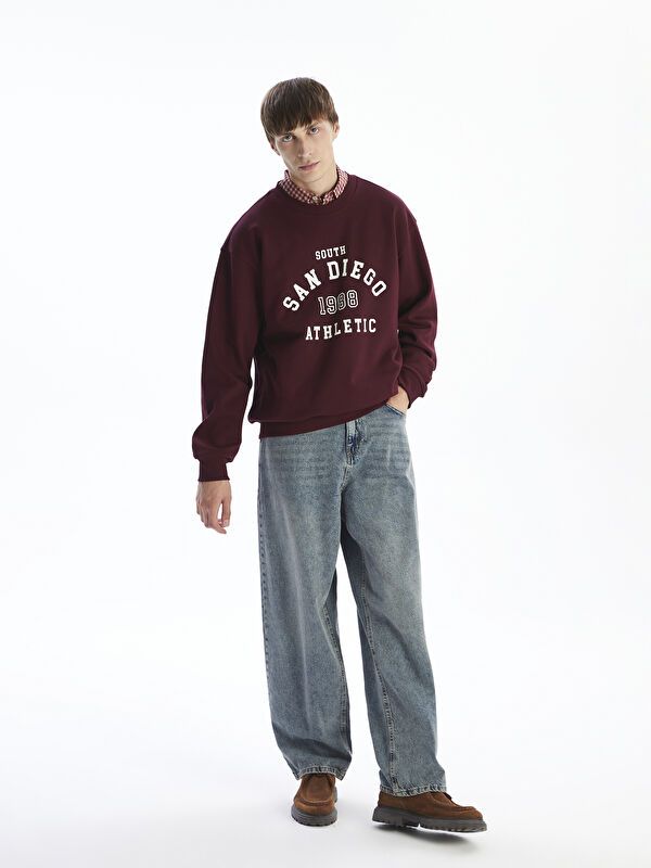 Moudda LC Waikiki - Sweatshirt en jersey Homme Bordeaux - Tunisie 2