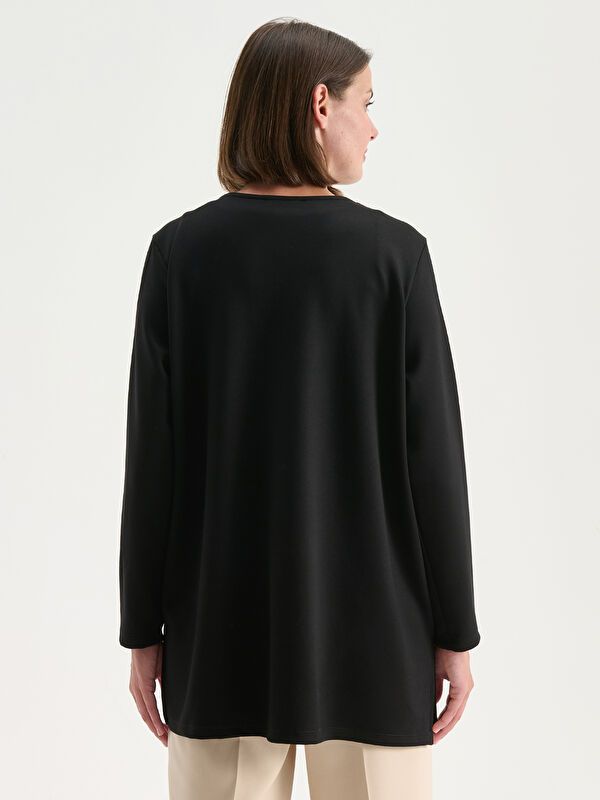 Moudda LC Waikiki - Cardigan jersey Femme Noir - Tunisie 4