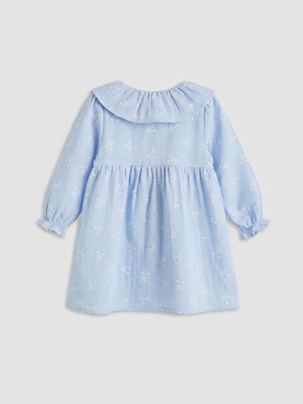 Moudda LC Waikiki - Robe manches courtes en tissu pour Fille couleur Bleu clair imprimé - Tunisie 2
