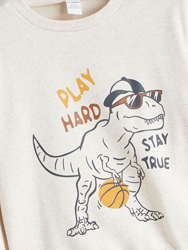 Moudda LC Waikiki - Ensemble en jersey manches courtes Garçon Blanc cassé mélange - Tunisie 3