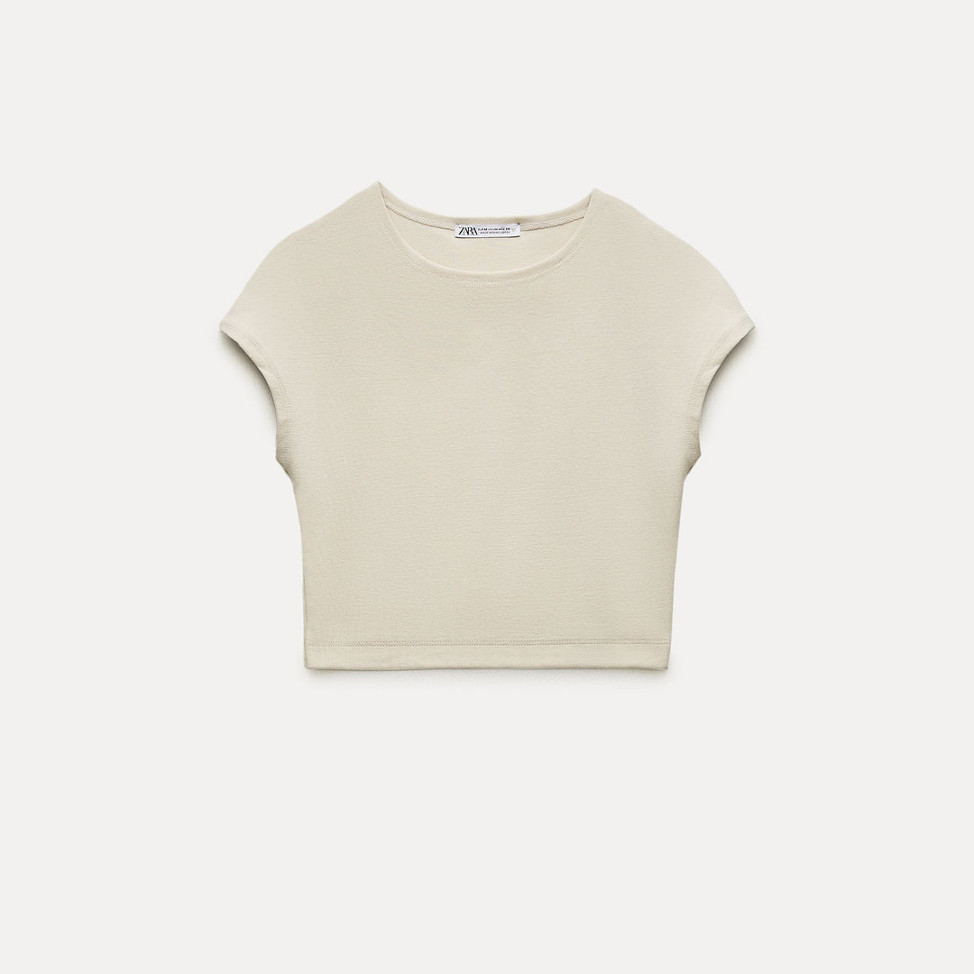 Moudda ZARA - T-shirt Coton et Modal Manches Japonaises - Tunisie 2