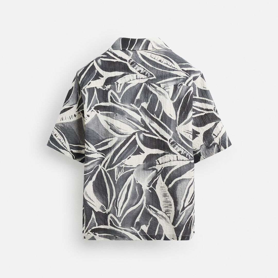 Moudda ZARA - Chemise - Seersucker & Imprimé Feuilles - Tunisie 2