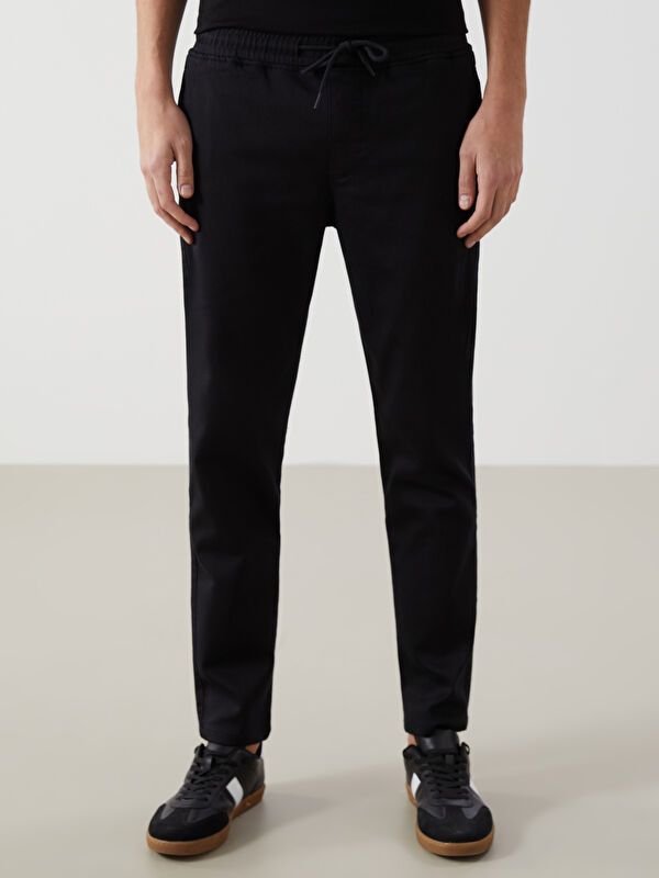 Moudda LC Waikiki - Pantalon mi-saison en tissu couleur Noir pour hommes - Tunisie 2