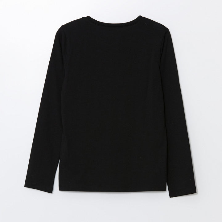 Moudda LC Waikiki - Body jersey basique manches longues Fille Noir - Tunisie 3