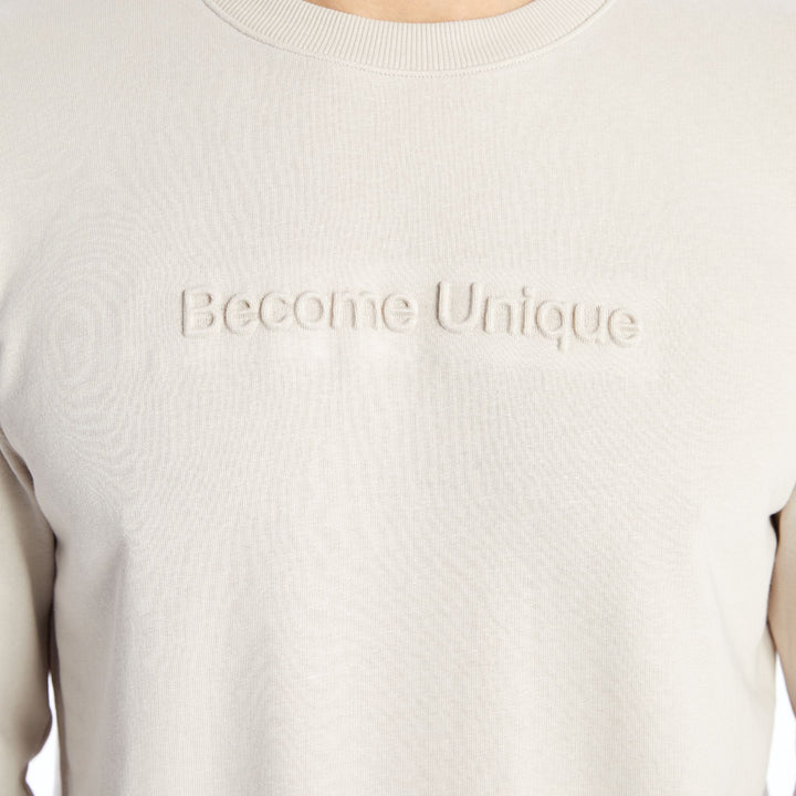 Moudda LC Waikiki - Sweatshirt jersey imprimé basique Homme Beige clair - Tunisie 3