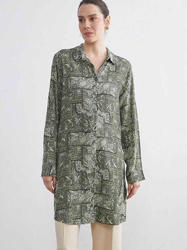 Moudda LC Waikiki - Tunique imprimée tissée cv à manches longues pour Femmes - Tunisie 1