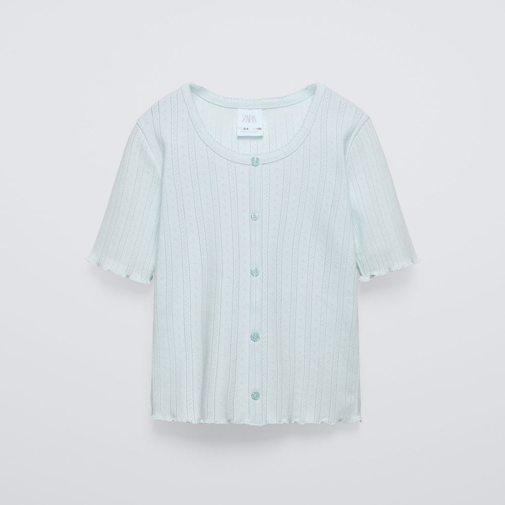 Moudda ZARA - T-shirt fille ajouré boutons - Tunisie 2