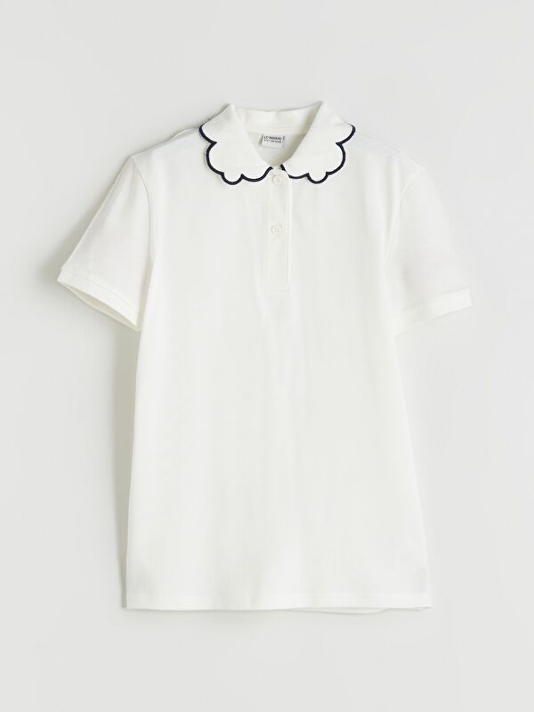 Moudda LC Waikiki - Body jersey manches courtes Fille Ecru - Tunisie 1