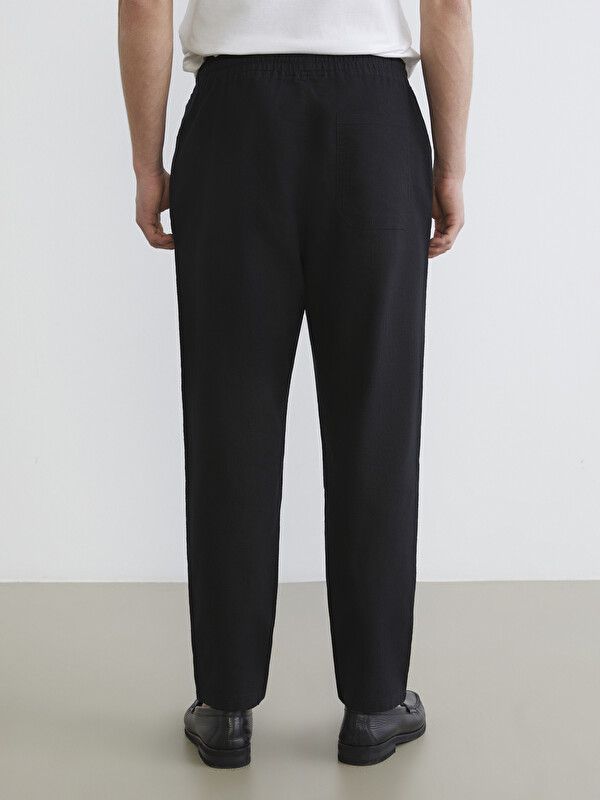 Moudda LC Waikiki - Pantalon mi-saison en tissu pour Homme couleur Noir - Tunisie 4