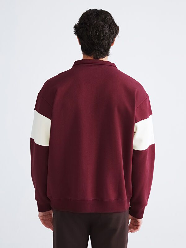 Moudda LC Waikiki - Sweatshirt en jersey couleur Bordeaux pour hommes - Tunisie 4